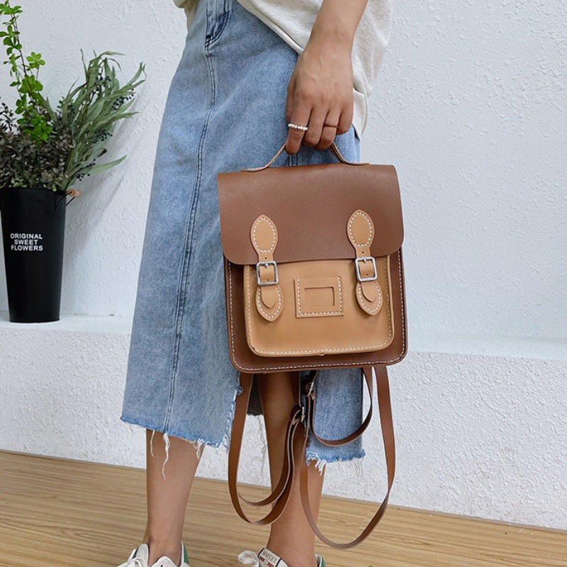 DIY PU Leather Backpack Kit for Beginners – Handmade Convertible Shoulder Bag with Pre-Cut Pieces & Video Tutorial