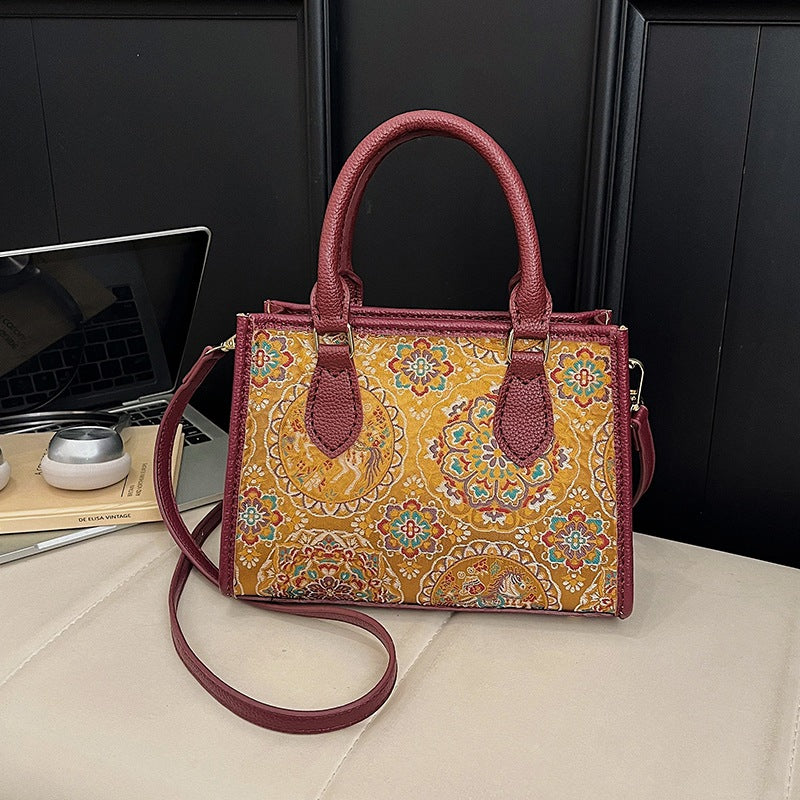 DIY PU Leather Handbag Kit for Beginners – Pre-Cut Sewing Craft Set with Video Tutorial, Elegant Crossbody Shoulder Bag Handmade Kit