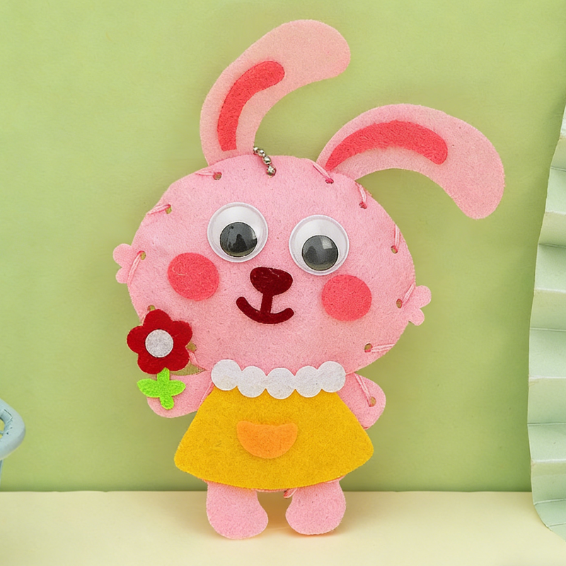 DIY Kids Sewing Craft Kit | Educational Felt Hanging Ornament Set | Montessori Early Learning Hand-Sewing Toy for Children