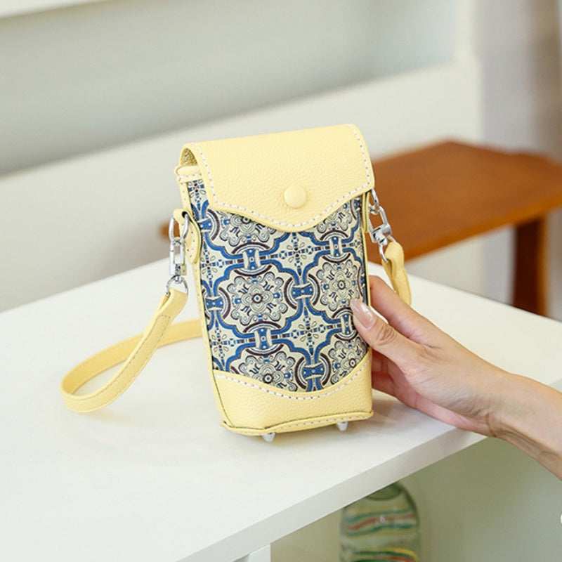 DIY Phone Crossbody Bag Kit – Beginner PU Leather Sewing Kit for Women