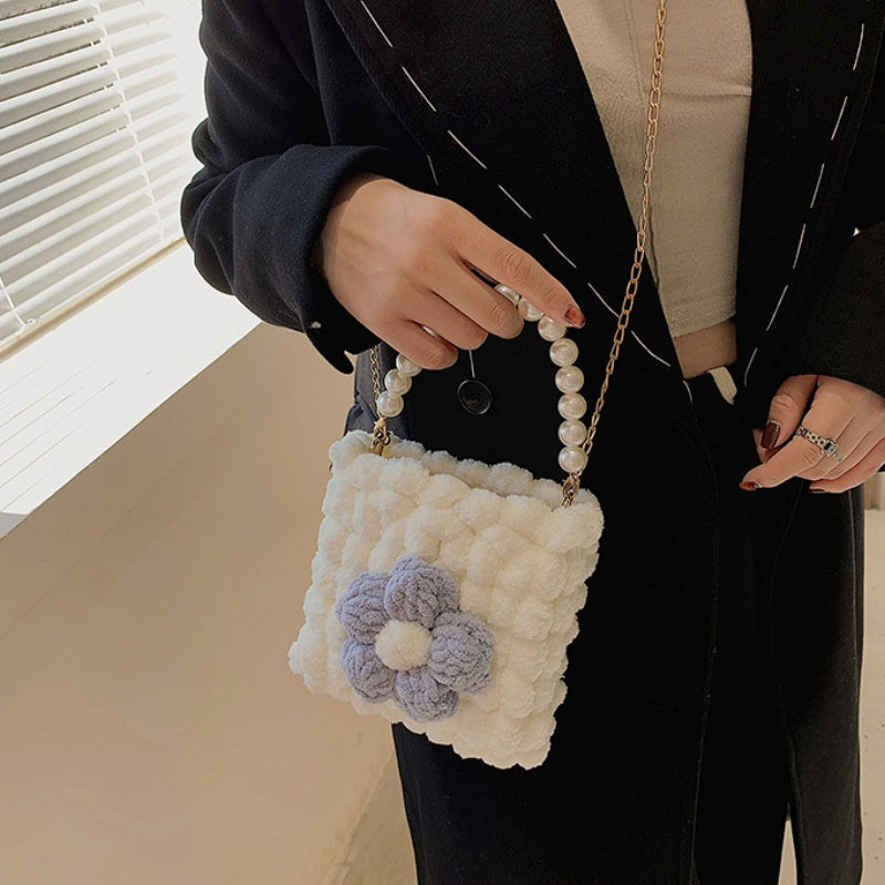 DIY Woven Cotton Shoulder Bag Kit for Beginners – Handmade Crossbody Purse with Video Tutorial