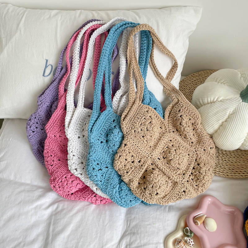 DIY Fabric Tote Bag Kit for Beginners | Handmade Shoulder Bag Sewing Craft Set with Video Tutorial | Large Capacity DIY Handbag