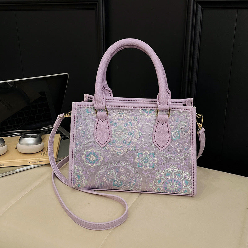 DIY PU Leather Handbag Kit for Beginners – Pre-Cut Sewing Craft Set with Video Tutorial, Elegant Crossbody Shoulder Bag Handmade Kit