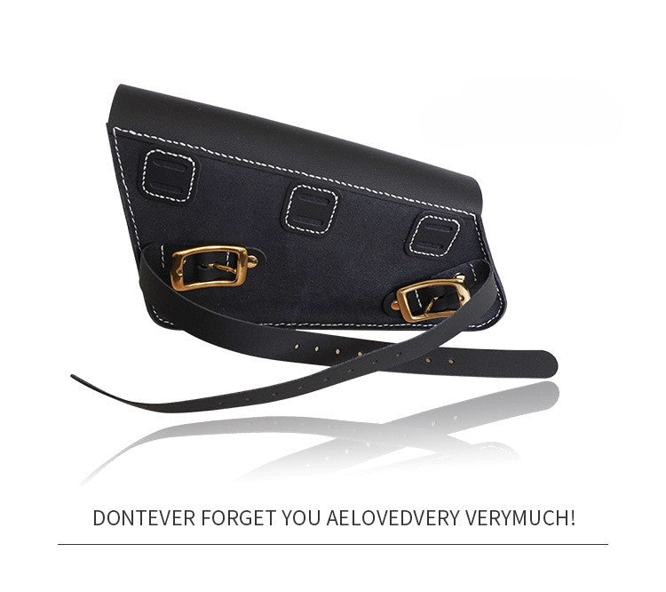 DIY Leather Motorcycle Bag Kit | Beginner-Friendly Cowhide Saddle Bag Craft Set with Video Tutorial
