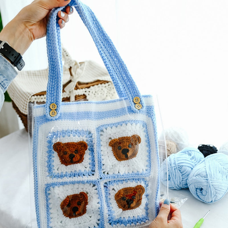 DIY PVC & Nylon Shoulder Bag Kit for Beginners – Handmade Tote Bag with Video Tutorial and Complete Materials