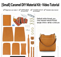 DIY Woven Leather Bucket Bag Kit – Full-Grain Leather Shoulder & Crossbody Bag Making Kit