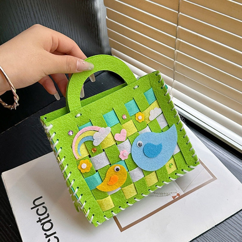DIY Felt Mini Handbag Kit – Handmade Crossbody & Tote Bag Craft Kit for Beginners with Video Tutorial (24 Styles Available)