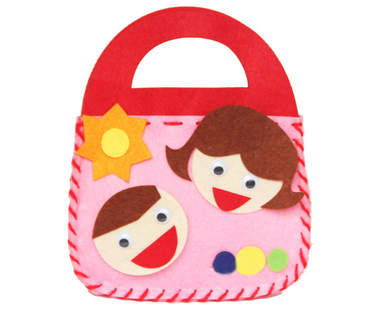 DIY Kids Mini Felt Handbag Sewing Kit for Children | Creative Craft Toy Bag | Parent-Child Educational Activity | Beginner-Friendly Handmade Kit