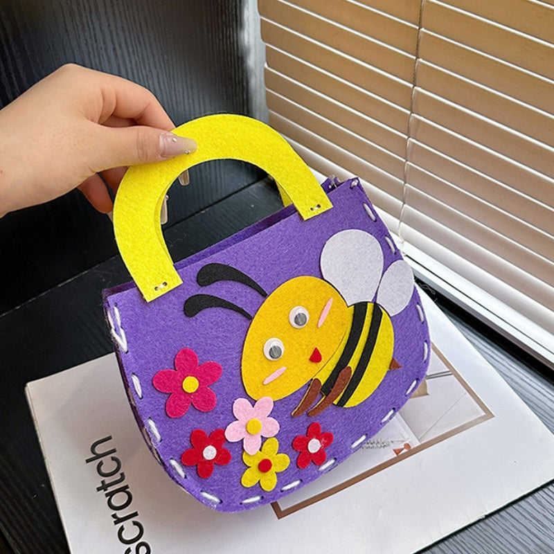 DIY Felt Mini Handbag Kit – Handmade Crossbody & Tote Bag Craft Kit for Beginners with Video Tutorial (24 Styles Available)