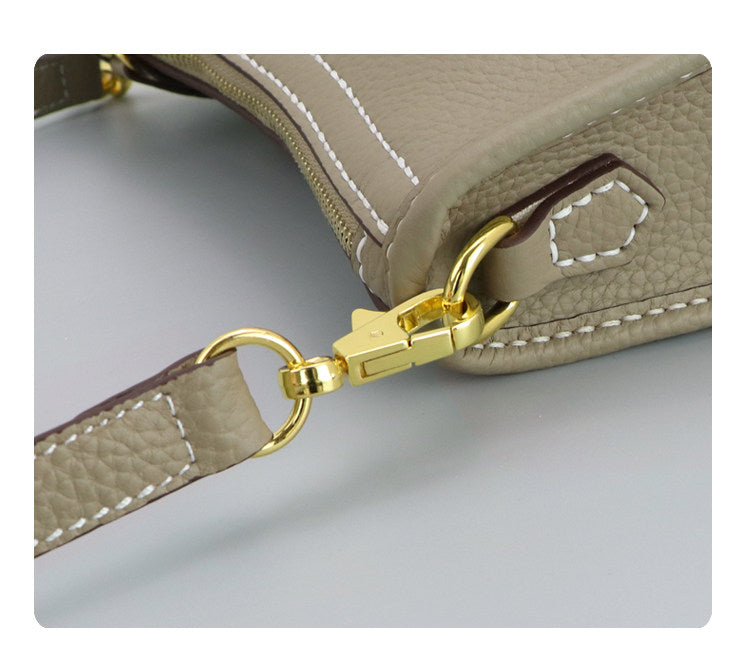 DIY Leather Bucket Bag Kit for Beginners – Genuine Leather Crossbody Purse Making Set with Video Tutorial & Complete Materials