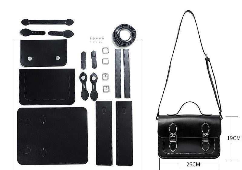 DIY PU Leather Handbag Kit – Handmade Shoulder & Crossbody Bag Craft Kit for Beginners with Video Tutorial (Multi-Color Fashion Tote)