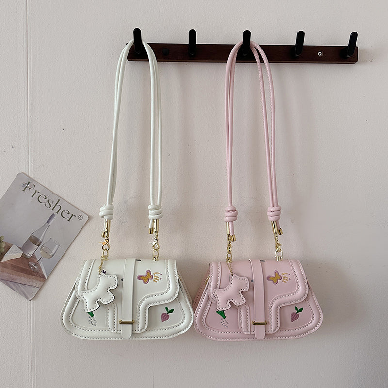 DIY PU Leather Shoulder Bag Kit for Beginners – Handmade Crossbody Purse Sewing Kit with Pre-Cut Materials & Video Tutorial