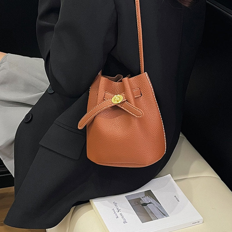 DIY PU Leather Mini Shoulder Bag Kit for Beginners – Handmade Crossbody Purse Sewing Kit with Video Tutorial