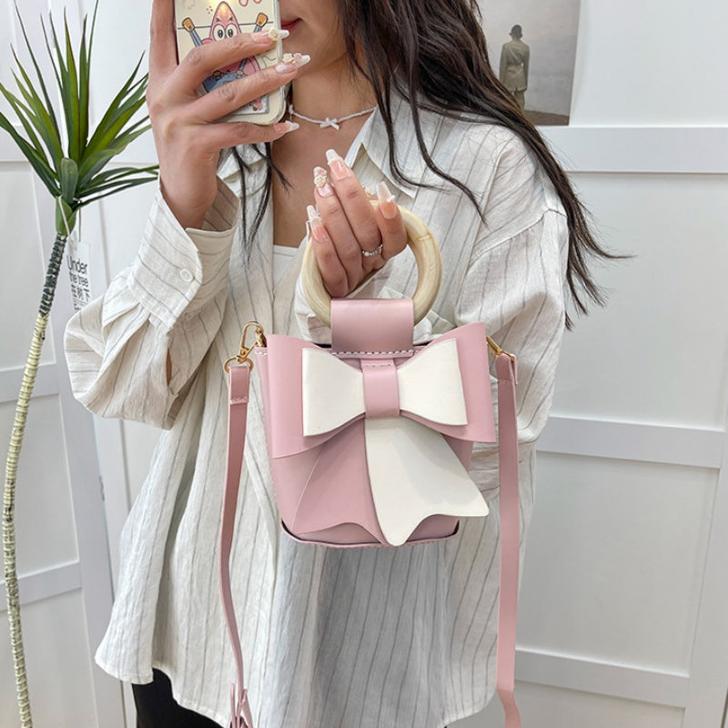 DIY PU Leather Mini Bucket Bag Kit for Beginners – Pre-Cut & Pre-Punched Shoulder Crossbody Bag with Video Tutorial