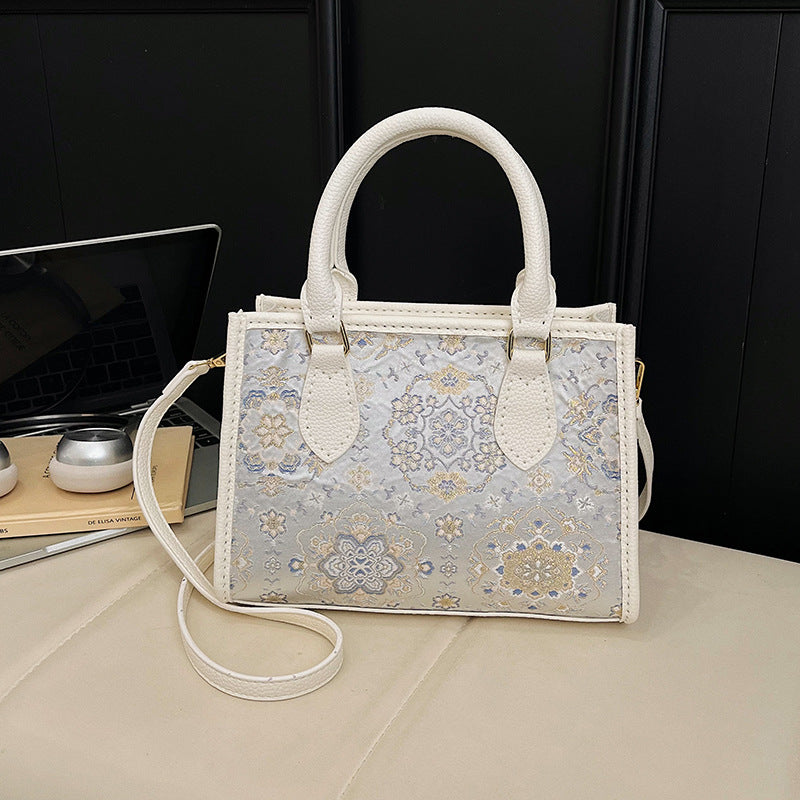 DIY PU Leather Handbag Kit for Beginners – Pre-Cut Sewing Craft Set with Video Tutorial, Elegant Crossbody Shoulder Bag Handmade Kit
