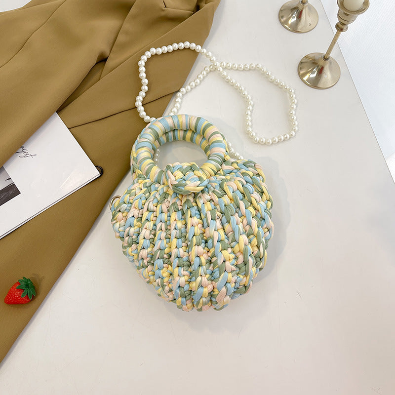 DIY Crochet Shoulder Bag Kit for Beginners – Handmade Yarn Purse Craft Kit with Video Tutorial & Complete Materials