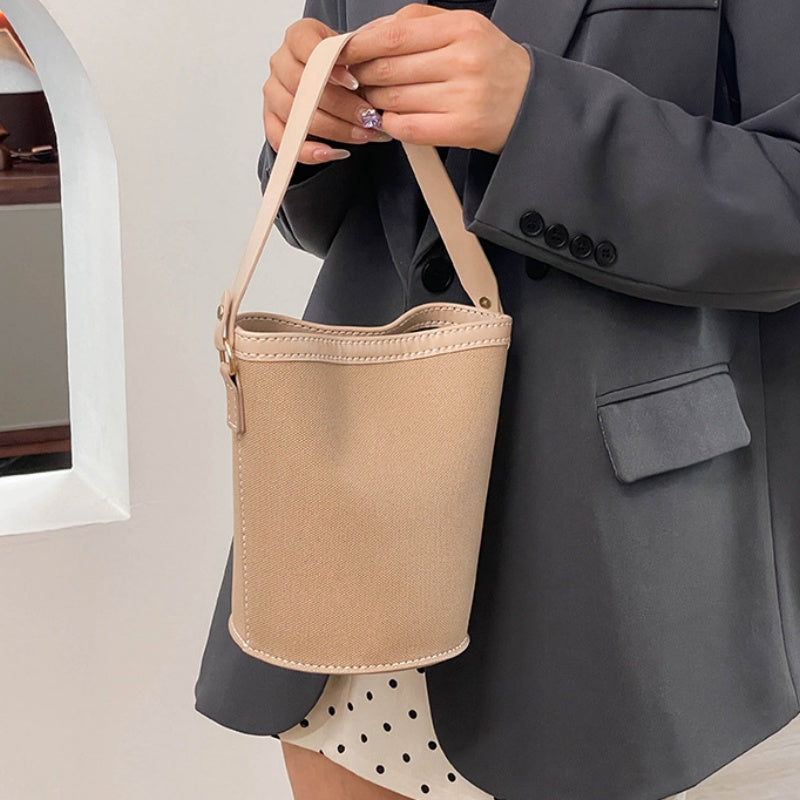 DIY PU Leather Bucket Bag Kit for Beginners – Handmade Shoulder & Crossbody Bag Sewing Kit with Video Tutorial