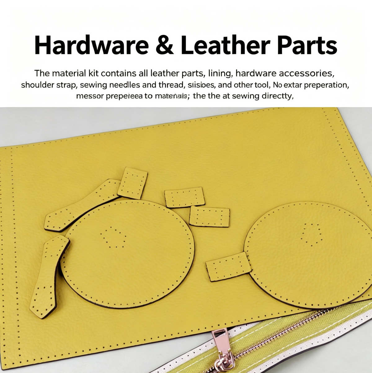 DIY Leather Crossbody Bag Kit for Beginners – Handmade Shoulder Bag Sewing Kit