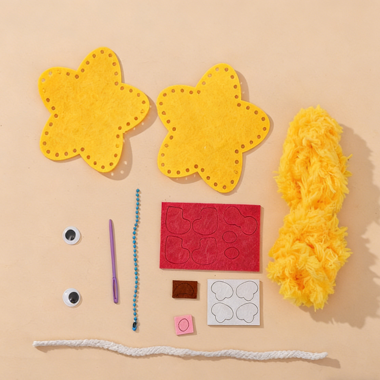 DIY Yarn Hanging Ornament Kit | Kids Educational Craft Set (6 Designs) | Felt & Wool Handmade Pendant Toys for Early Learning & Parent-Child Activity