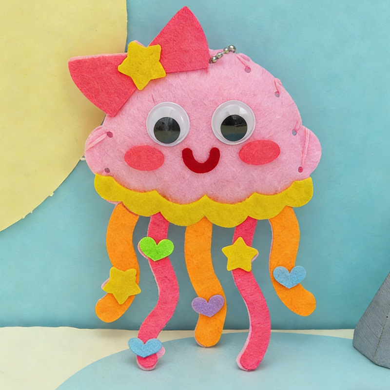 DIY Kids Sewing Craft Kit | Educational Felt Hanging Ornament Set | Montessori Early Learning Hand-Sewing Toy for Children