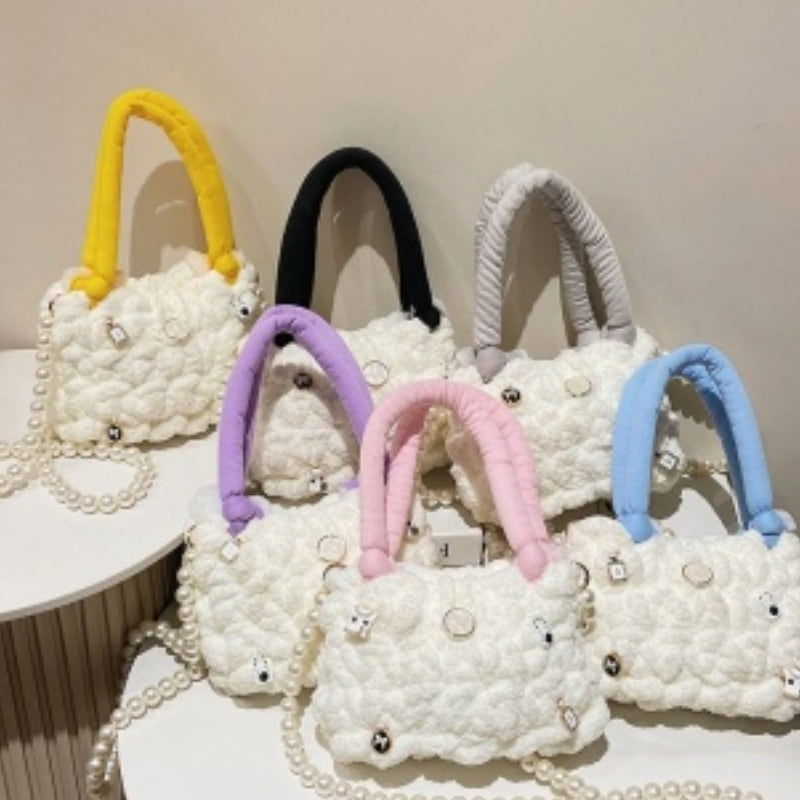 DIY Crochet Shoulder Bag Kit for Beginners – Handmade Cotton Yarn Crossbody Tote Bag Craft Kit with Video Tutorial