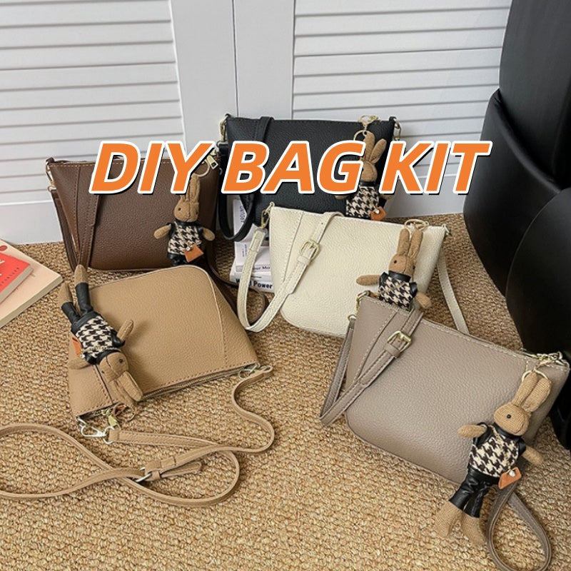DIY PU Crossbody Bag Kit – Handmade Mini Shoulder Bag Craft Set for Beginners with Video Tutorial