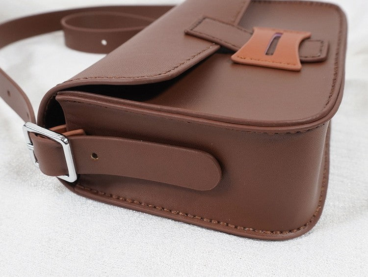 DIY Genuine Leather Shoulder Bag Kit – Handmade Cowhide Crossbody Bag Craft Set for Beginners with Video Tutorial (Elegant Daily Style)