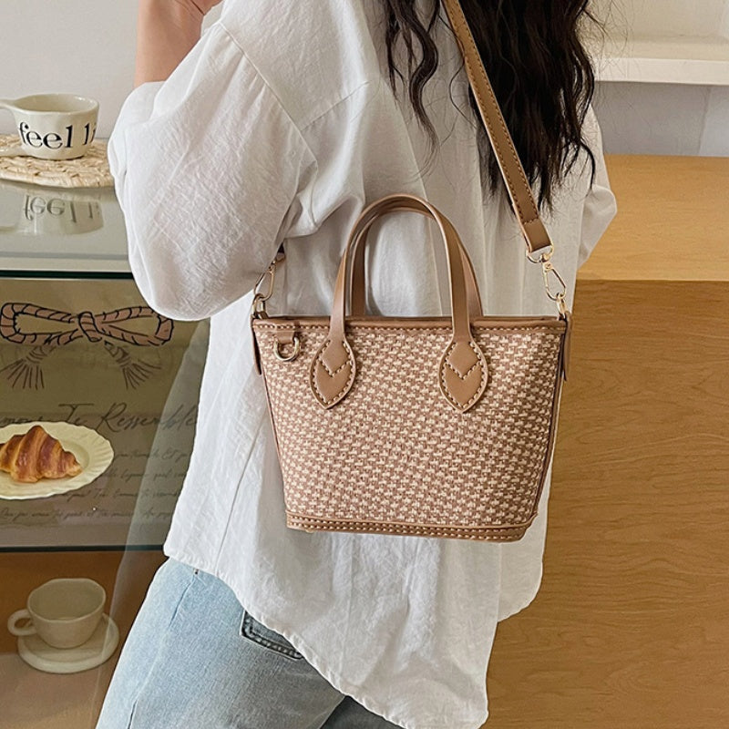 DIY PU Tote Bag Kit – Handmade Color Block Shoulder Bag Craft Set for Beginners with Video Tutorial