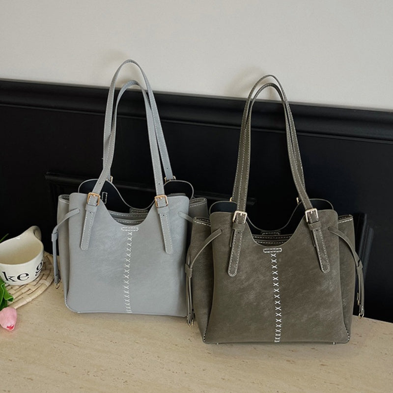DIY PU Leather Tote Bag Kit | Beginner-Friendly Large Work Tote & Basket Bag Craft Set with Video Tutorial