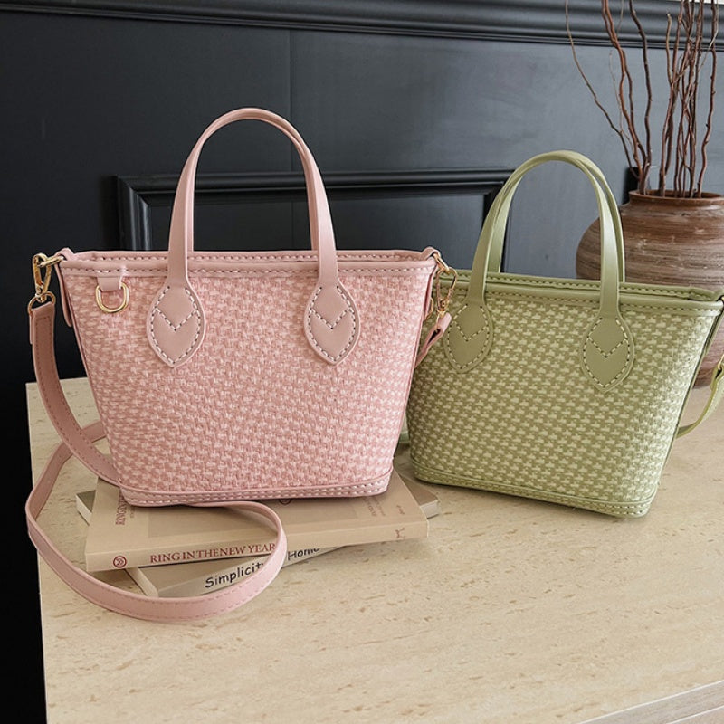 DIY PU Tote Bag Kit – Handmade Color Block Shoulder Bag Craft Set for Beginners with Video Tutorial