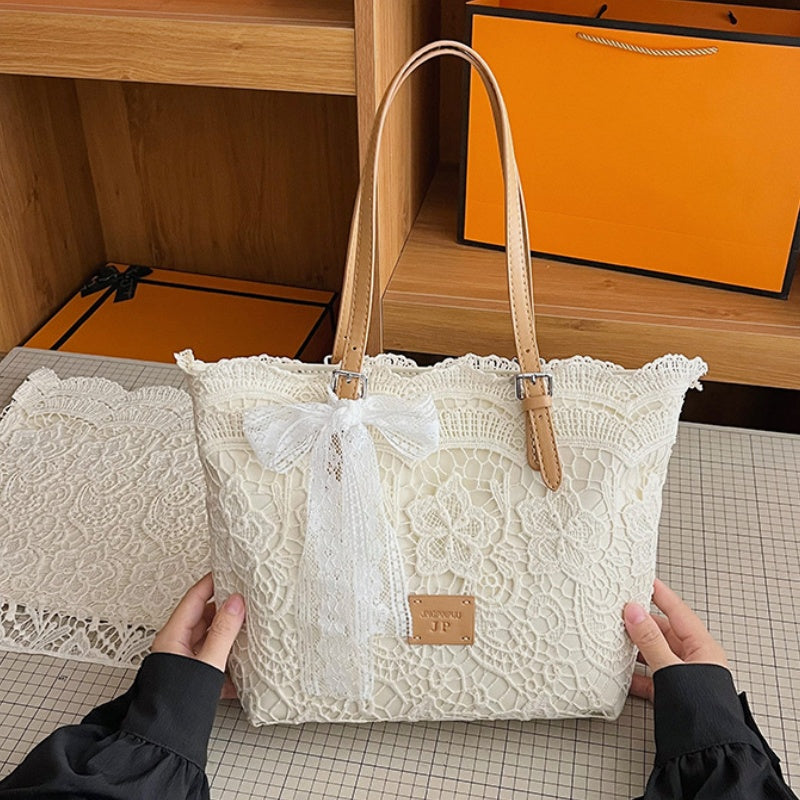 DIY Lace Basket Tote Bag Kit | Beginner-Friendly PU Leather Handbag Craft Set with Video Tutorial