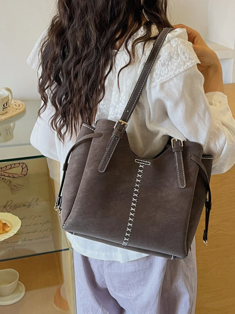 DIY PU Leather Tote Bag Kit | Beginner-Friendly Large Work Tote & Basket Bag Craft Set with Video Tutorial