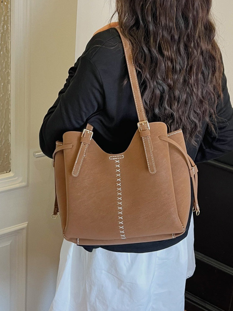 DIY PU Leather Tote Bag Kit | Beginner-Friendly Large Work Tote & Basket Bag Craft Set with Video Tutorial