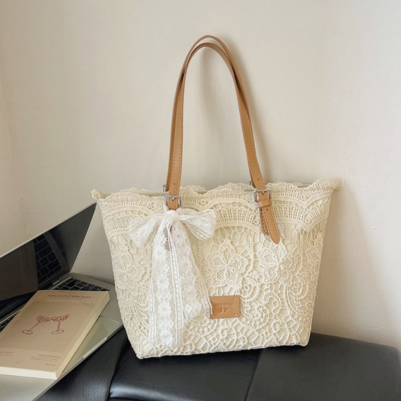 DIY Lace Basket Tote Bag Kit | Beginner-Friendly PU Leather Handbag Craft Set with Video Tutorial