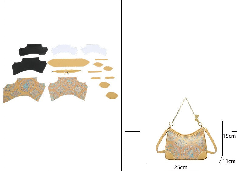 DIY PU Leather Crossbody Bag Kit | Beginner-Friendly Handmade Shoulder Handbag Craft Set with Video Tutorial