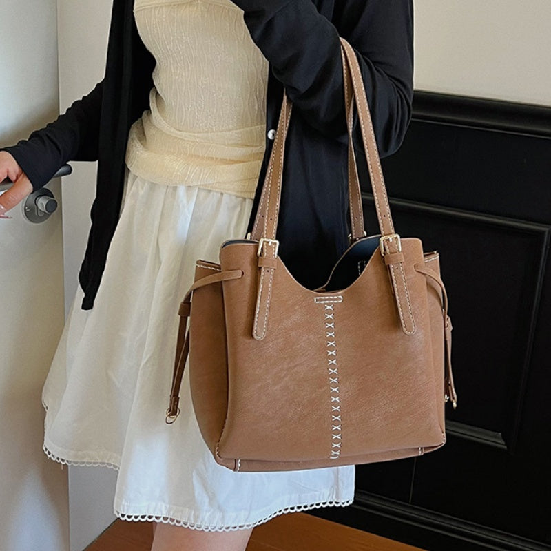 DIY PU Leather Tote Bag Kit | Beginner-Friendly Large Work Tote & Basket Bag Craft Set with Video Tutorial
