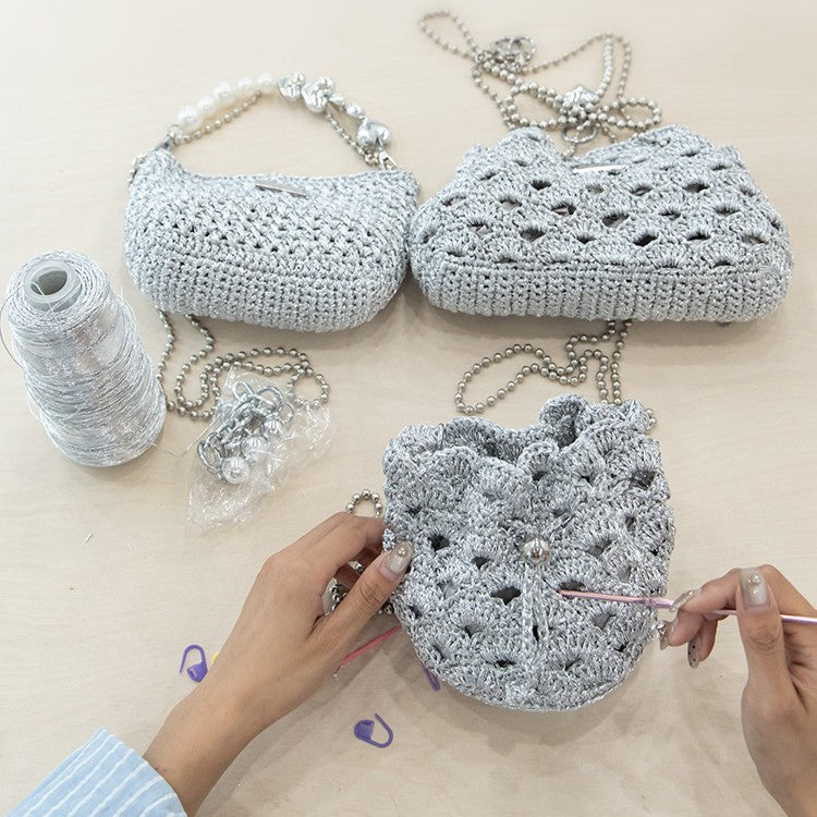 DIY Shoulder Bag Sewing Kit for Beginners – Handmade Purse Craft Kit with Pre-Cut Fabric & Video Tutorial