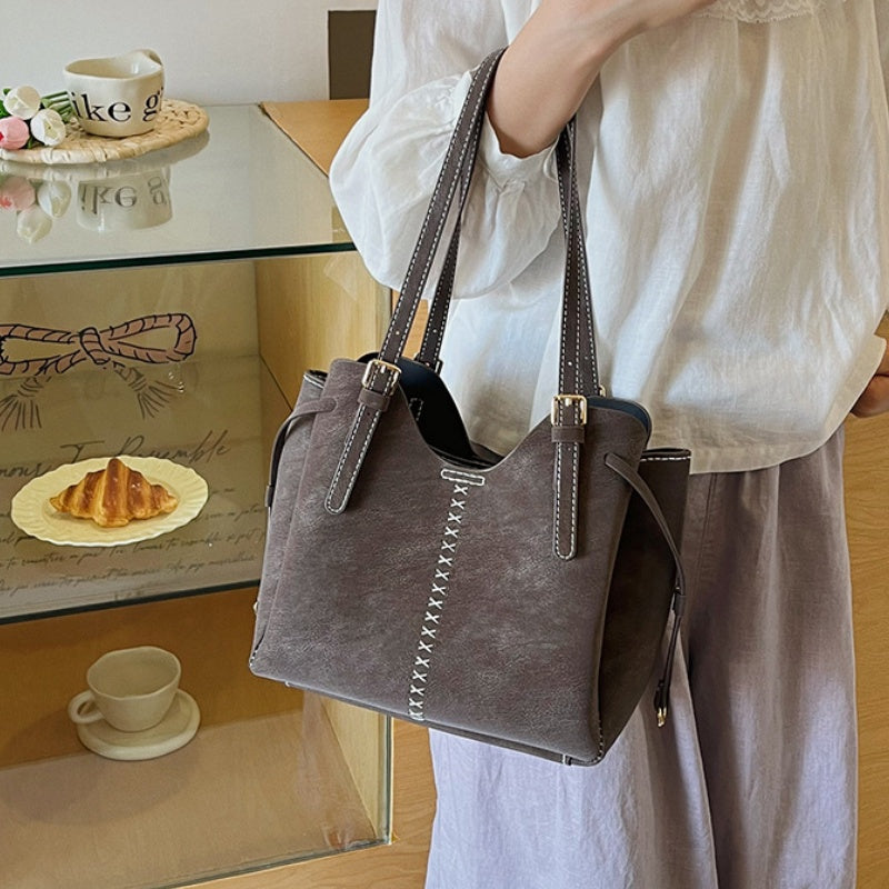 DIY PU Leather Tote Bag Kit | Beginner-Friendly Large Work Tote & Basket Bag Craft Set with Video Tutorial