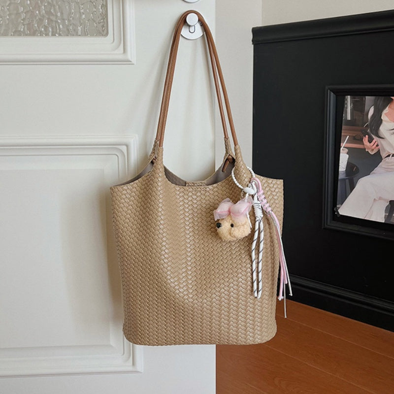 DIY Woven PU Leather Tote Bag Kit | Large Capacity Shoulder & Underarm Bag Craft Set with Video Tutorial