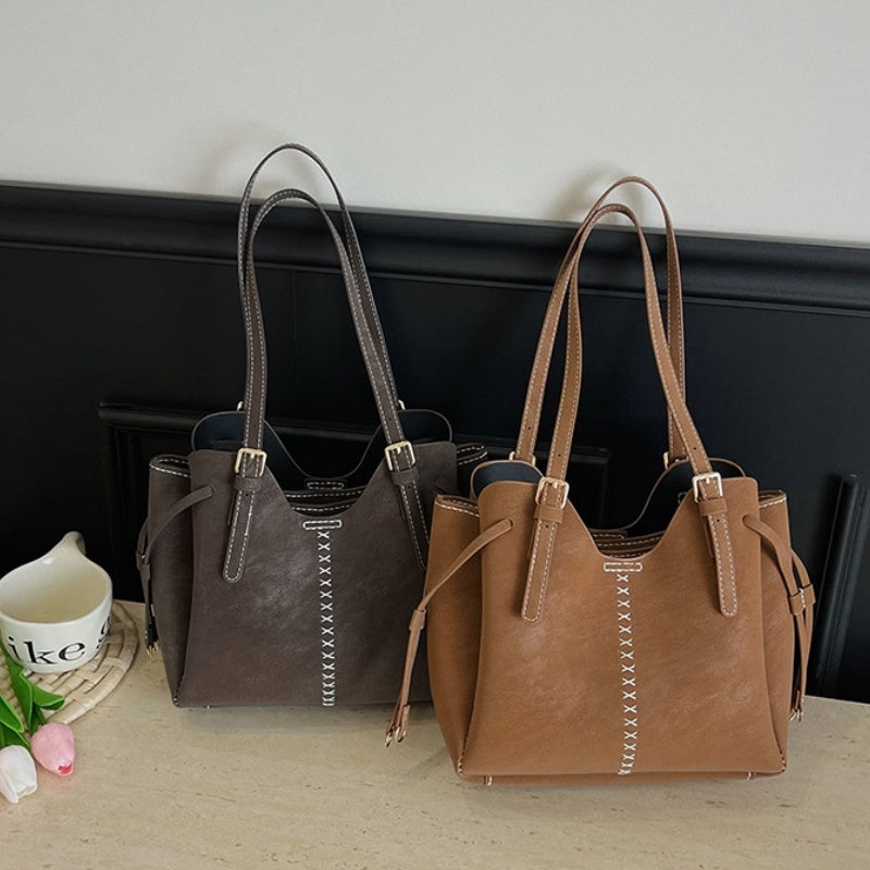 DIY PU Leather Tote Bag Kit | Beginner-Friendly Large Work Tote & Basket Bag Craft Set with Video Tutorial