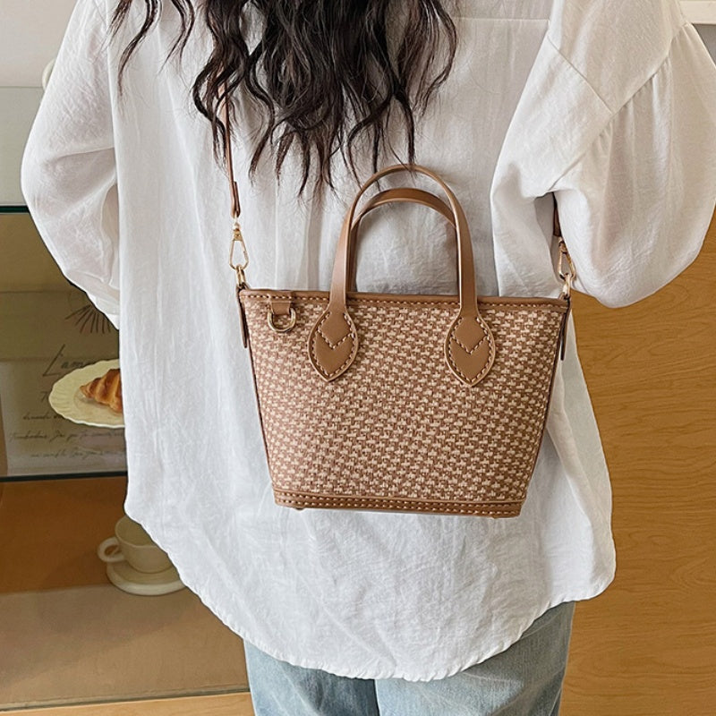 DIY PU Tote Bag Kit – Handmade Color Block Shoulder Bag Craft Set for Beginners with Video Tutorial
