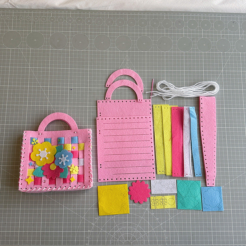 DIY Felt Mini Handbag Kit – Handmade Crossbody & Tote Bag Craft Kit for Beginners with Video Tutorial (24 Styles Available)