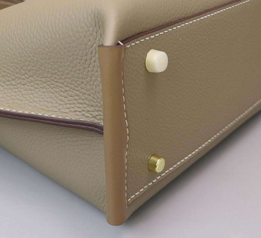 DIY Leather Shoulder Bag Kit – Beginner Large Top-Grain Cowhide Handbag