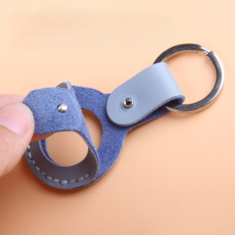 DIY Leather AirTag Holder Kit | Beginner-Friendly Cowhide Keychain Case Craft Set with Video Tutorial