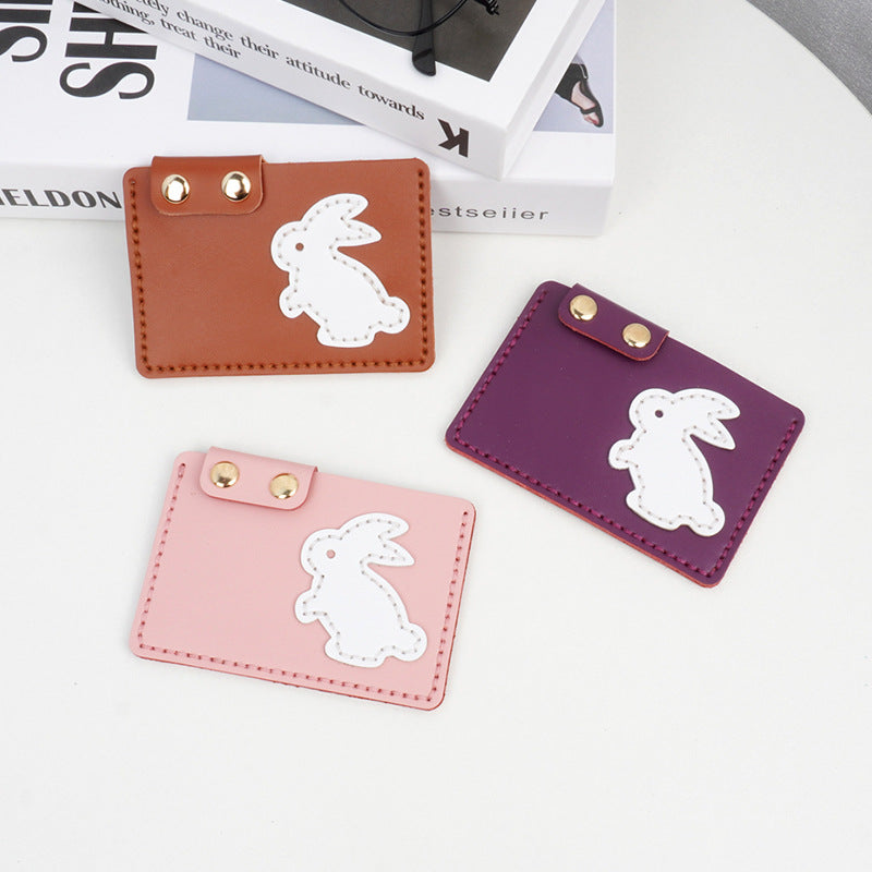 DIY Leather Bunny Wallet Kit – Handmade Colorful Leather Craft Wallet Set for Beginners