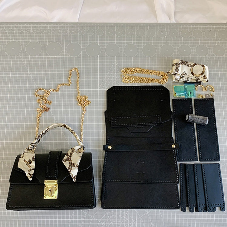 DIY PU Leather Handbag Kit for Beginners – Complete Sewing Craft Set with Video Tutorial, Adjustable Strap Crossbody Tote Bag Gift