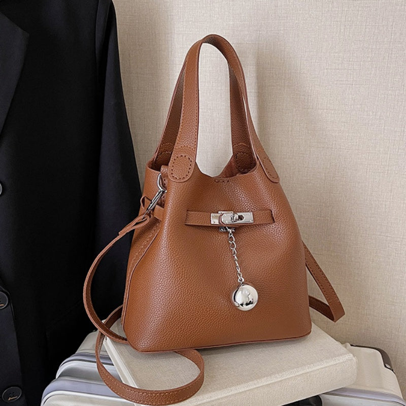 DIY PU Leather Tote Bag Kit for Beginners – Handmade Crossbody Handbag Sewing Kit with Pre-Cut Materials & Video Tutorial