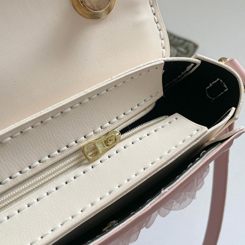 DIY PU Leather Handbag Kit for Beginners – Handmade Crossbody Shoulder Bag Sewing Kit with Pre-Cut Materials & Video Tutorial