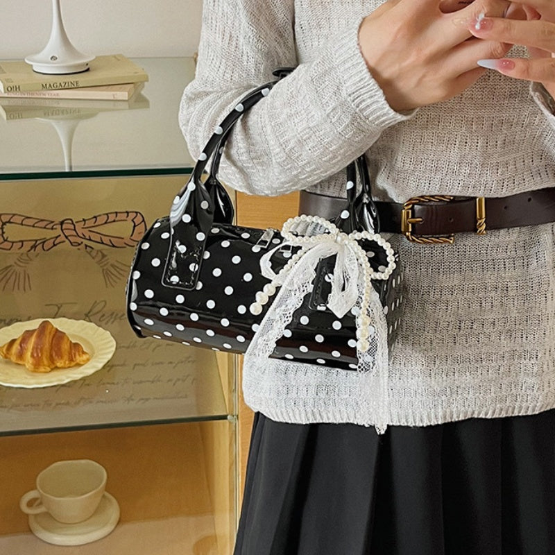 DIY Polka Dot PU Leather Handbag Kit | Beginner-Friendly Mini Tote & Crossbody Purse Craft Set with Video Tutorial