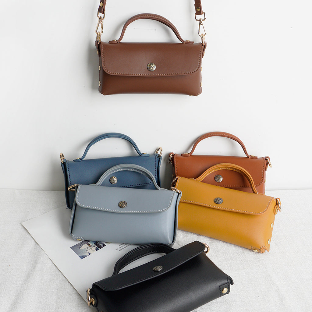 DIY PU Leather Handbag Kit | Beginner-Friendly Crossbody & Handheld Craft Set with Video Tutorial